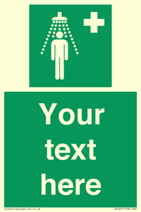 Custom Safety Shower Sign